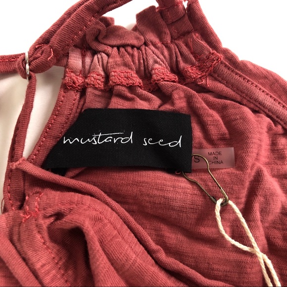 Mustard Seed Marina mineral wash dress cranberry S - Picture 5 of 7